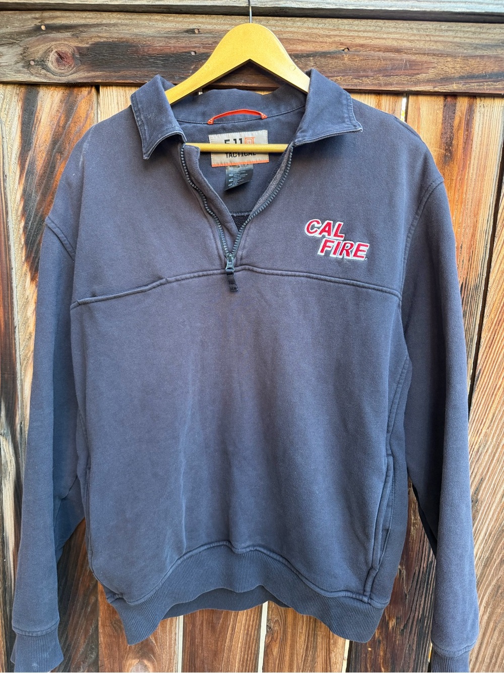 5.11 Tactical CAL FIRE 1/4 Zip Job Shirt Fleece Pullover Navy